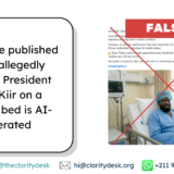 The image published online allegedly showing President Salva Kiir on a hospital bed is AI-generated