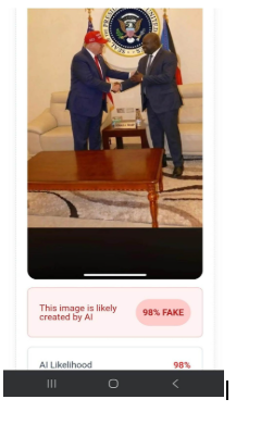 A screen grab of the scan analysis results by ZeroGPT