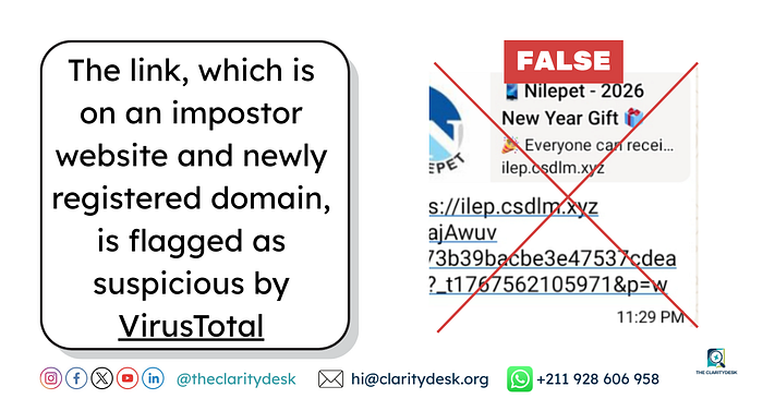 FACT-CHECK: Nilepet is not giving any ‘2026 New Year Gift’ to the public