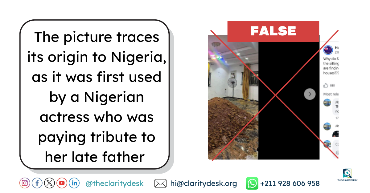 Picture of a room where a dead person is allegedly buried not from Uganda