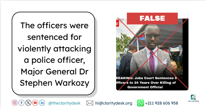 The officers were sentenced for violently attacking a police officer, Major General Dr Stephen Warkozy