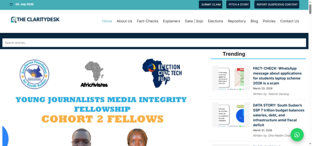The ClarityDesk website homepage