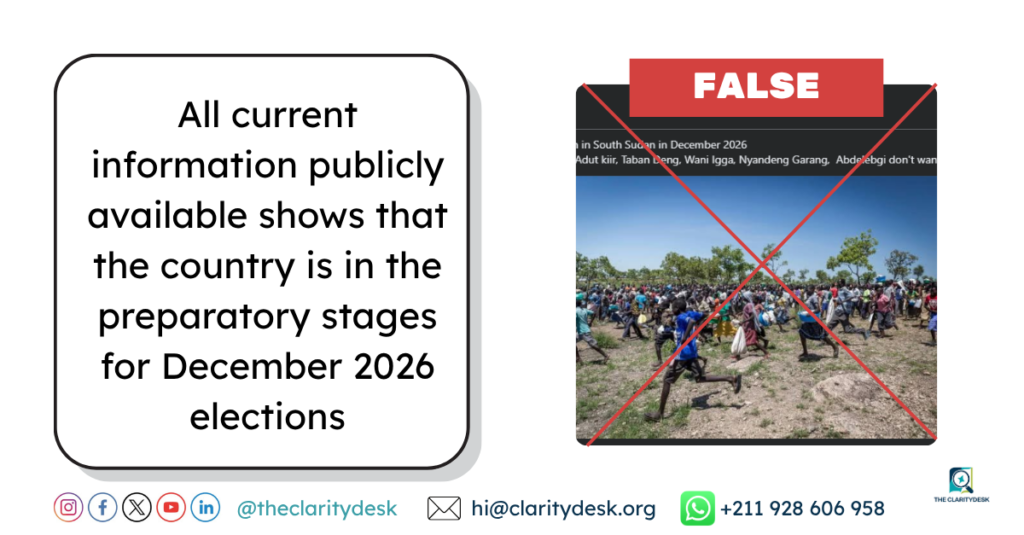 FACT-CHECK: Is there an election in South Sudan in December 2026?