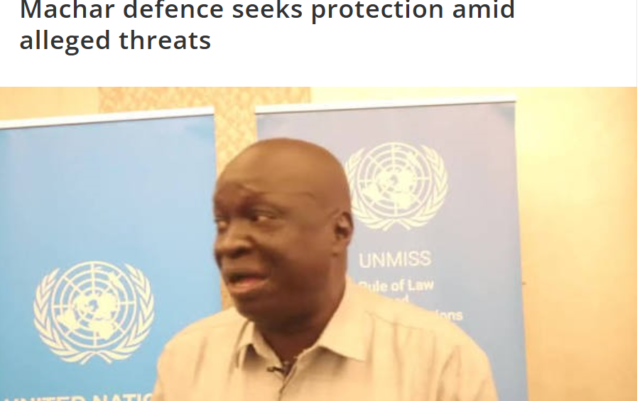 A screen grab of the news headline published by Radio Tamazuj